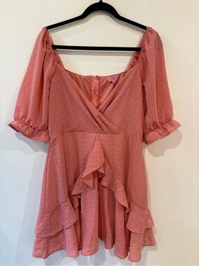 Francesca's Coral Pink Mini Dress